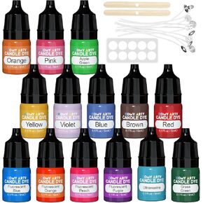 Candle Dye - 32 Colors Candle Wax Dye, Highly Concentrated Candle Color Dye, Oil-Based Liquid Candle Dye for Soy Wax, Candle Making - 5ml Each