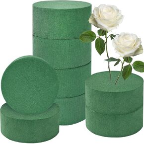 20 PCS Round Floral Foam,Green Wet Foam Block,Wet Florist Floral Foam Block Flower Arrangement Supplies for Wedding Aisle Flowers,Party Decoration