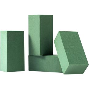 Crafare 6x3x2.5 Inch Wet Floral Foam Blocks Rectangle Small Size Foam Bricks for Fresh Artificial Flower Arrangements Wedding Centerpiece Party Home Decoration Pack of 6 Green