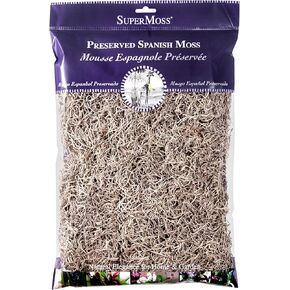 SuperMoss (26914) Spanish Moss Preserved, Natural, 8oz (200 cubic inch)