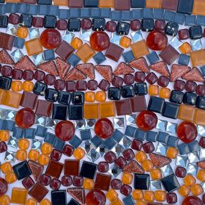 LITMIND 1.1LB Assorted Colors Irregular Crystal Glass Mosaic Tiles - Perfect for Art Crafts, Mosaic Making Projects, Home Decor, and More