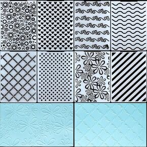 Geiserailie 8 Pieces Embossing Folders Embossing Machine Template Paper Card Heart Folders for Card Making DIY Flower Scrapbook Photo Album Craft Decoration, 5.9 x 4.1 Inch