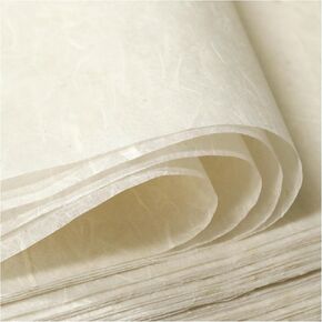 50/100 Sheets FIVEIZERO A4 Mulberry Paper Sheets Natural Fiber Rice Paper,8.3x11.7in Natural Decoupage Tissue Paper for Writing Painting, Decorative Paper, Card Making Paper DIY Craft