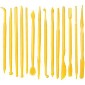 Clay Tools, 14-Piece DIY Plastic Polymer Carving Set Clay Kit Pottery Modeling for Carving, Styling, Embossing, Suitable Beginner