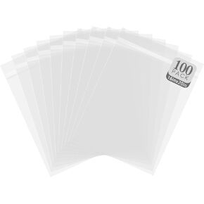 Golden State Art, Pack of 100 11 1/4 x 14 1/8 Crystal Clear Storage Sleeves, Acid-Free Resealable Bags for 11x14 Photo Mats, Art Prints, Drawings