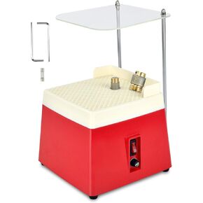 Stained Glass Grinder with Acrylic Baffle, Portable Glass Art Grinding Machine with 5/8" & 1" Grinder Bits 4200RPM Stain Glass DIY Tool