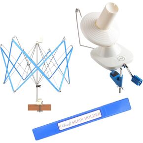 Yarn Winder - Hand-Operated Yarn Ball Winder & Spinner with Metal Handle, Table Clamp for 1 3/4" Surfaces - Perfect Crochet Tools, Create Yarn Cakes up to 4oz - Essential Yarn Roller for Crocheting