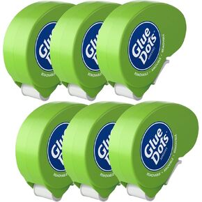 Glue Dots, Removable Dots Dot N' Go Dispenser, Double-Sided, 3/8", .38 Inch, 200 Dots, DIY Craft Glue Tape, Sticky Adhesive Glue Points, Liquid Glue Alternative, Clear in Kuwait