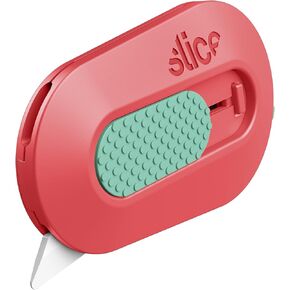 Slice 10514 Mini Box Cutter, Package and Box Opener, Safe Ceramic Blade Retracts Automatically, Stays Sharp Up to 11x Longer, Right or Left Handed, Keychain, Magnetic, Pack of 1