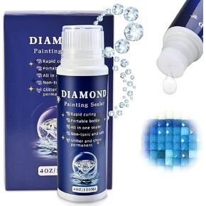2pcs Diamond Painting Sealer Protectant Brightener(120ml*2), Diamond Art Painting Accessories Glue, Diamond Art Glue Sealer Supplies Clear Finish Permanent Hold & Shine Effect (8OZ)