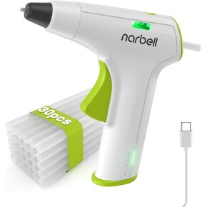 Cordless Hot Glue Gun Kit with 30 Pcs Sticks,Less Drip Nozzle,12s Preheating,2Ah Battery,Auto Shut-Off,for School Crafts DIY Arts Project Home Repairs Party Decorations (Grey*2)