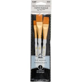 FolkArt Plaid Nylon Brush Set, 50559 Brown (3-Piece)
