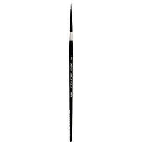 Silver Brush Limited 3000S-8 Black Velvet Round Paintbrush for Watercolor, Gouache, Inks, & Dyes, Size 8, Short Handle