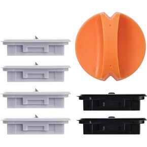6-Pack Trimmer Replacement Blades for Fiskars Paper Trimmer, Replacement Blade for All Series of Fiskars/Portable&Precision Trimmer,Arts and Crafts,4 Cutting&2 Scoring Blades,a Slider,Orange