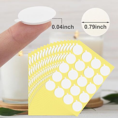 Aubeco 240PCS Candle Making Kit, Candle Wick Stickers, Candle Making Supplies, Double-Sided Stickers with The Little ‘‘Tail’’, Hot Wax Stickers for Candle Making in Kuwait