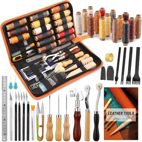BUTUZE Upholstery Repair Kit, Leather Sewing Kit, Sewing Waxed Thread in Kuwait