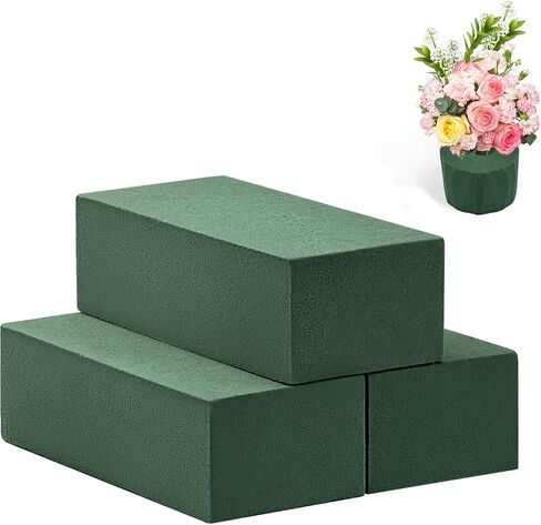 12 PCS كتل رغوة الأزهار ، رغوة زهرة رطبة وجافة خضراء لترتيب الزهور الطازج والاصطناعي ، طوب زهور ، زفاف ، زفاف ، زفاف ، in Kuwait