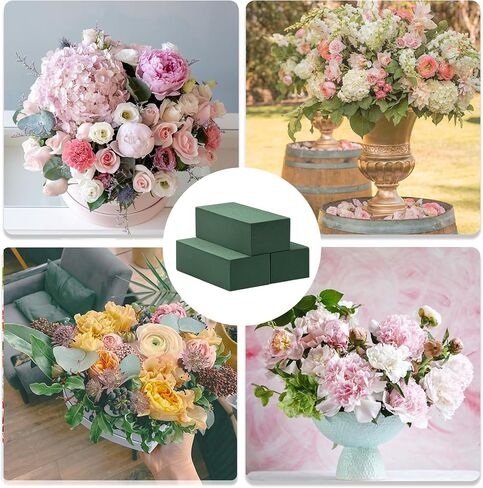 12 PCS كتل رغوة الأزهار ، رغوة زهرة رطبة وجافة خضراء لترتيب الزهور الطازج والاصطناعي ، طوب زهور ، زفاف ، زفاف ، زفاف ، in Kuwait