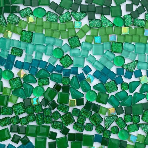 LITMIND 1.1LB Assorted Colors Irregular Crystal Glass Mosaic Tiles - Perfect for Art Crafts, Mosaic Making Projects, Home Decor, and More in Kuwait