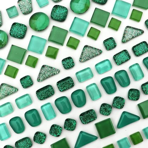 LITMIND 1.1LB Assorted Colors Irregular Crystal Glass Mosaic Tiles - Perfect for Art Crafts, Mosaic Making Projects, Home Decor, and More in Kuwait