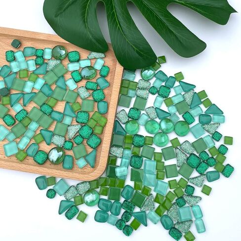 LITMIND 1.1LB Assorted Colors Irregular Crystal Glass Mosaic Tiles - Perfect for Art Crafts, Mosaic Making Projects, Home Decor, and More in Kuwait
