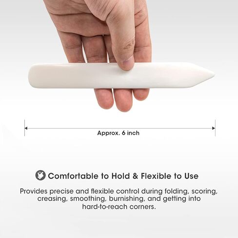 Genuine Bone Folder Tool Paper Creaser for Scoring Folding Creasing Crafting Origami Paper Scrapbooking Bookbinding Cards Leather Crafts Burnishing (100% Cattle Bone) in Saudi Arabia