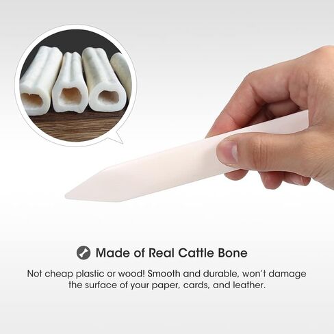 Genuine Bone Folder Tool Paper Creaser for Scoring Folding Creasing Crafting Origami Paper Scrapbooking Bookbinding Cards Leather Crafts Burnishing (100% Cattle Bone) in Saudi Arabia