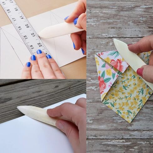 Genuine Bone Folder Tool Paper Creaser for Scoring Folding Creasing Crafting Origami Paper Scrapbooking Bookbinding Cards Leather Crafts Burnishing (100% Cattle Bone) in Saudi Arabia