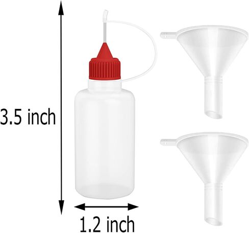 Hulless 6 Pcs 4 Ounce Needle Bottle Plastic Dropper Bottles Multicolor lid in Saudi Arabia
