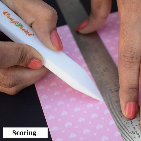 CrafTreat Teflon Bone Folder and Scoring Tool - Large Bone Folder - Paper Scorer for Paper Crafting, Bookbinding, Scrapbooking - Leather Burnishing Tool - Smooth, Ergonomic Tools (Large 1 pc) in Saudi Arabia