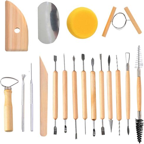 S & E TEACHER'S EDITION 6 Pcs Pottery & Clay Sculpting Tools, Double-Sided, Smooth Wooden Handles. in Saudi Arabia