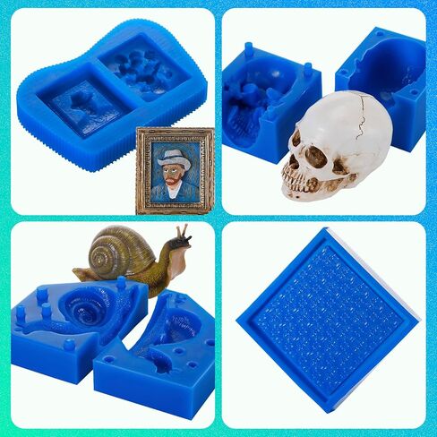 BBDINO Silicone Mold Making Kit,Liquid Silicone for Mold Making 30A Sapphire Blue,High Strength Silicone Rubber Mold Making Kit,1:1 by Volume Ideal for Casting Resin/Jewelry Silicone Molds 4.4 lbs in Kuwait