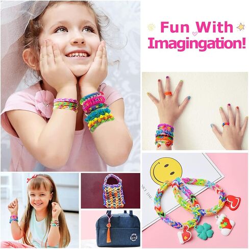 YUSLROB 2500+ Rubber Band Loom Bracelet Kit,Loom Bracelet Making kit,Best Gifts for Birthday and Christmas with, Rubber Band Refill Kit for in Saudi Arabia