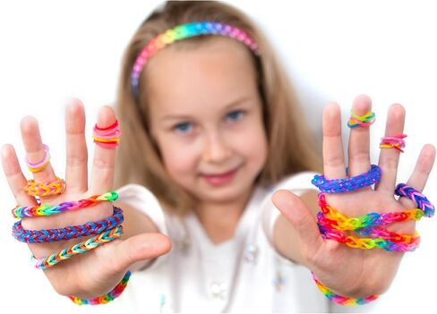 YUSLROB 2500+ Rubber Band Loom Bracelet Kit,Loom Bracelet Making kit,Best Gifts for Birthday and Christmas with, Rubber Band Refill Kit for in Saudi Arabia