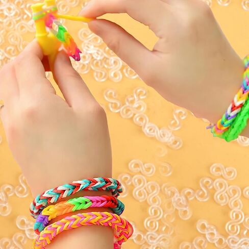 S Clips, 500 Pieces Boxed, Clear, Loom Rubber Band Clips, Plastic Band Clips, Bracelets DIY Making Refill Kit, Connectors Refills, Loom Bracelets DIY Handicrafts, Exquisite Gadgets. in Kuwait