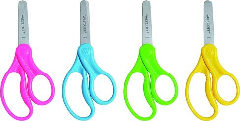 Westcott 5" Hard Handle Kids Scissors, Blunt, Assorted Colors, 2-Pack in Kuwait