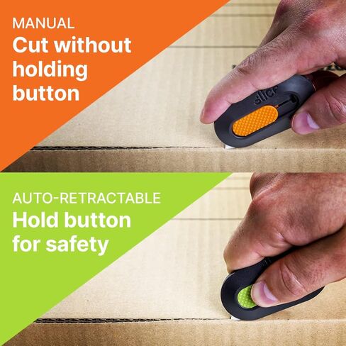 Slice 10514 Mini Box Cutter, Package and Box Opener, Safe Ceramic Blade Retracts Automatically, Stays Sharp Up to 11x Longer, Right or Left Handed, Keychain, Magnetic, Pack of 1 in Saudi Arabia
