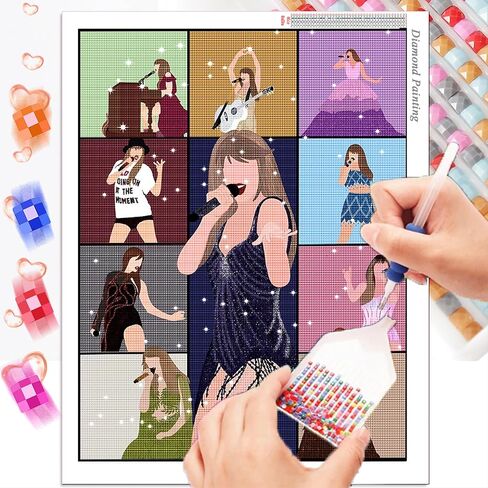 Letish 5D Diamond Painting للبالغين ، مجموعات الطلاء DIY Diamond ، مجموعة أدوات الطلاء الماس للفنون المنزلية للفنون (مثقاب متعدد الألوان) in Saudi Arabia