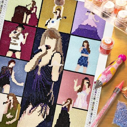 Letish 5D Diamond Painting للبالغين ، مجموعات الطلاء DIY Diamond ، مجموعة أدوات الطلاء الماس للفنون المنزلية للفنون (مثقاب متعدد الألوان) in Saudi Arabia