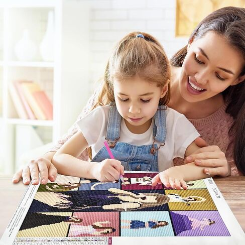 Letish 5D Diamond Painting للبالغين ، مجموعات الطلاء DIY Diamond ، مجموعة أدوات الطلاء الماس للفنون المنزلية للفنون (مثقاب متعدد الألوان) in Saudi Arabia
