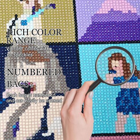 Letish 5D Diamond Painting للبالغين ، مجموعات الطلاء DIY Diamond ، مجموعة أدوات الطلاء الماس للفنون المنزلية للفنون (مثقاب متعدد الألوان) in Saudi Arabia