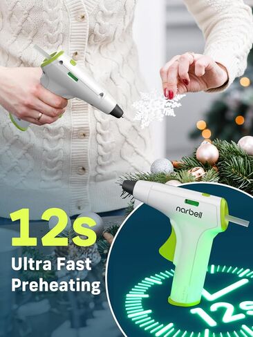 Cordless Hot Glue Gun Kit with 30 Pcs Sticks,Less Drip Nozzle,12s Preheating,2Ah Battery,Auto Shut-Off,for School Crafts DIY Arts Project Home Repairs Party Decorations (Grey*2) in Saudi Arabia