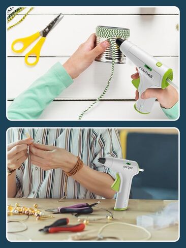 Cordless Hot Glue Gun Kit with 30 Pcs Sticks,Less Drip Nozzle,12s Preheating,2Ah Battery,Auto Shut-Off,for School Crafts DIY Arts Project Home Repairs Party Decorations (Grey*2) in Saudi Arabia
