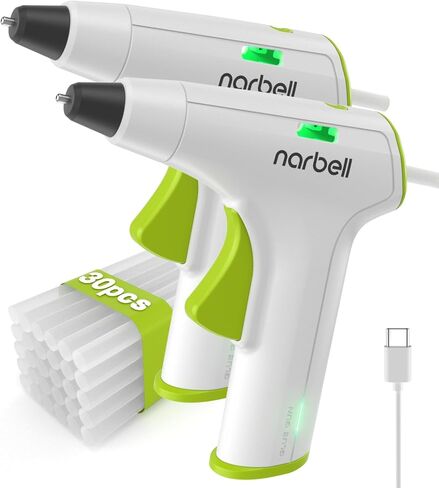 Cordless Hot Glue Gun Kit with 30 Pcs Sticks,Less Drip Nozzle,12s Preheating,2Ah Battery,Auto Shut-Off,for School Crafts DIY Arts Project Home Repairs Party Decorations (Grey*2) in Saudi Arabia
