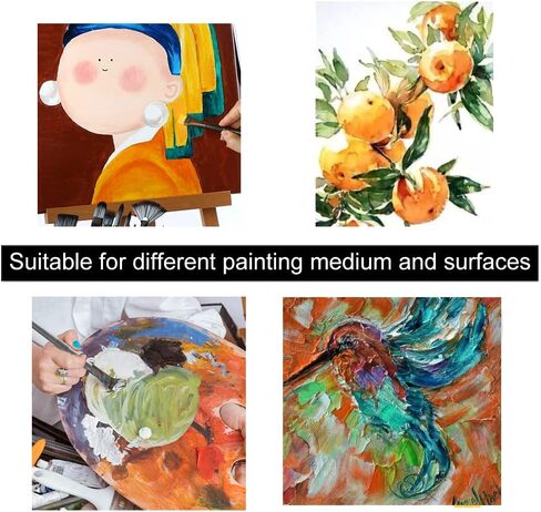 Transon Art Paint Brush Kit 16 فرش الطلاء مع ملعقة فرشاة الرغوة وعلبة الفرشاة للزيت ، والأكريليك ، والألوان المائية ، والغواش ، والرسم الأسود in Kuwait