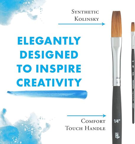 Princeton Aqua Elite, Series 4850, Synthetic Kolinsky Watercolor Paint Brush, 4 Piece Set in Saudi Arabia
