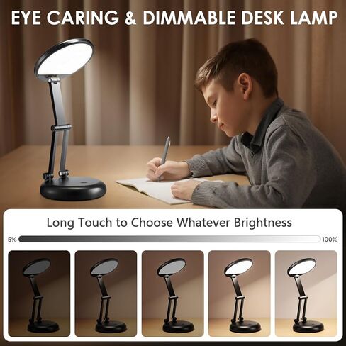 Rechargeable Table Lamp Battery Operated Lamp 3600mAh,Foldable+Portable Cordless Table Lamp, Dimmable+9 Brightness Small Lamp Cordless Table Lamps Rechargeable Table Lamp, Desk Lamps for Home Office in Kuwait