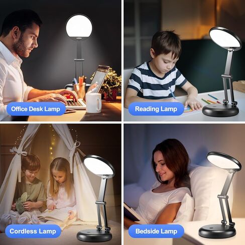 Rechargeable Table Lamp Battery Operated Lamp 3600mAh,Foldable+Portable Cordless Table Lamp, Dimmable+9 Brightness Small Lamp Cordless Table Lamps Rechargeable Table Lamp, Desk Lamps for Home Office in Kuwait