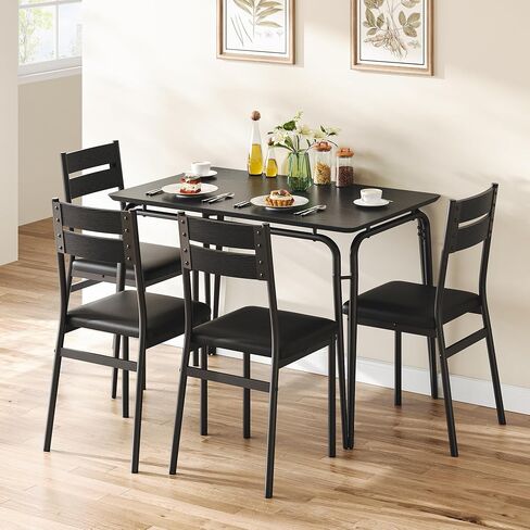 GarveeHome Dining Table for 2, Small Table and Chairs Set of 2, Square Dinette Set for 2, 3 Piece Kitchen & Dining Room Sets for Small Space (White, Table with 2 Upholstered Chairs) in Kuwait