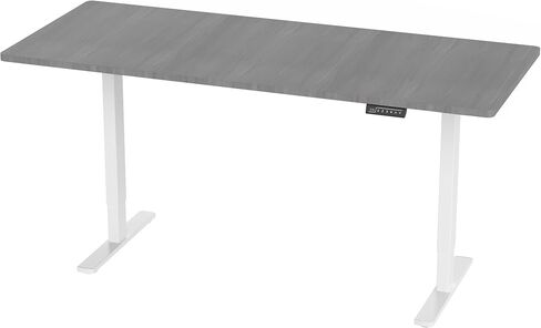 Vivo Electric 60 × 24 بوصة محطة عمل مكتب دائمة ، ضبط ارتفاع وحدة تحكم الذاكرة ، سلسلة 1B ، أعلى قطعة واحدة ، إطار أسود ، مكتب kit-1b6b in Kuwait